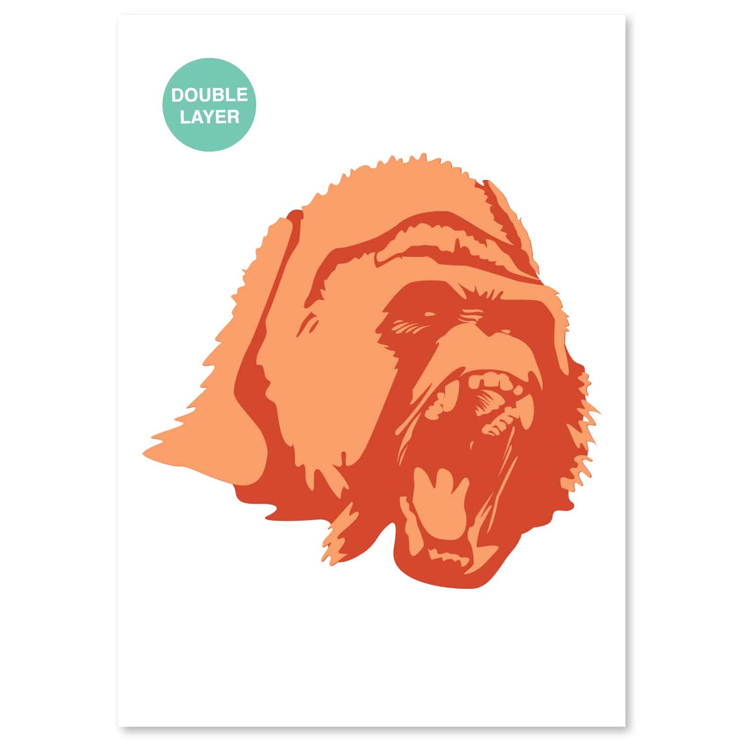 QBIX Pochoir Gorilla - Format A3 - 2 couches