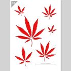QBIX Pochoir de feuilles de cannabis - format A3
