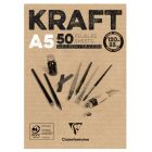 Clairefontaine Bloc A5 en papier kraft - Marron