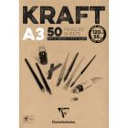 Clairefontaine Bloc A3 en papier kraft - Marron