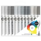 Molotow Aqua Color Brush Ensemble de marqueurs gris