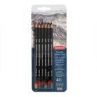 Derwent Tinted Charcoal 6 Ensemble de crayons