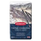 Derwent Tinted Charcoal 12 Crayons étain