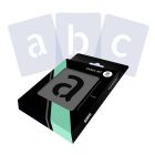 QBIX Set de pochoirs lettre - 11,8 x 14 cm - Alphabet complet - Minuscule