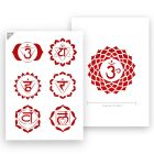 QBIX Pochoir Chakra - Format A4