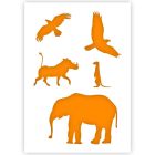 Modèle d'animaux africains en 3 tailles