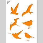 QBIX Pochoir oiseau - format A3