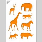 QBIX Pochoir animaux africains - A3