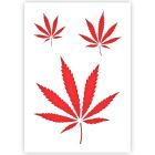 Modèle de feuille de cannabis en 3 tailles