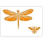 Modèle de libellule et d'abeille en 3 tailles