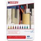 Edding 55 Fineliner - 10 pièces dans une boîte en métal