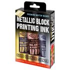 Essdee Block Printing Ink Metallic jeu de 3 couleurs - 100ml