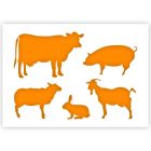 Modèle d'animaux de la ferme en 3 tailles