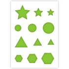 Étoile Rectangle Cercle Triangle Hexagone Modèles de formes primaires en 3 tailles