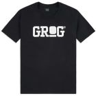 T-shirt Grog Classic Logo blanc sur noir