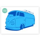 QBIX Pochoir VW 60's van A3 - 2 couches