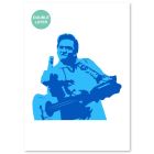 QBIX Pochoir Johnny Cash - Format A3 - 2 couches