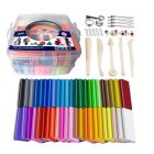 QBIX Set de pâte polymère - Pâte à modeler 36 couleurs (28 g / ps)