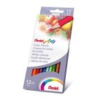 Pentel Crayons de couleur lot de 12