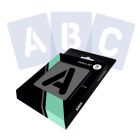 QBIX Pochoir Lettres Alphabet complet - Lettres rondes - 2 tailles