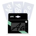 Set de pochoirs pour lettres décoratives en 2 tailles