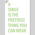 QBIX Pochoir A Smile is the Prettiest Thing You Can Wear - A3