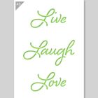 QBIX Pochoir Live Laugh Love - A3