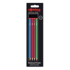 Lot de 4 crayons à colorier Rotring WoodCase HB