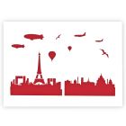 QBIX Pochoir skyline de Paris - A3