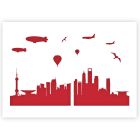 QBIX Pochoir Skyline de Shanghai - A3