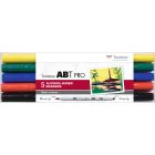 Tombow ABT PRO Marker jeu de 5 couleurs de base