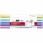 Tombow ABT PRO Marker jeu de 5 couleurs pastel