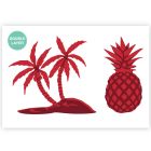 QBIX Pochoir Tropical Island & Ananas - Format A3