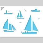 QBIX Pochoir bateaux - format A3
