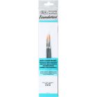 Winsor & Newton Foundation pinceaux ronds pour aquarelle set de 3 pièces