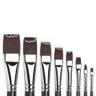 Winsor & Newton Galeria Pinceau pour peinture acrylique - plat et court avec manche long