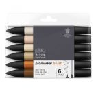 Winsor & Newton Promarker Brush jeu de 6 tons de peau