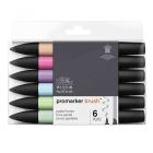Winsor & Newton Promarker Brush jeu de 6 teintes pastel