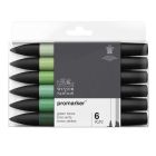 Winsor & Newton Promarker Ensemble de 6 nuances de vert