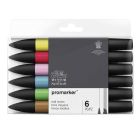 Winsor & Newton Promarker jeu de 6 teintes moyennes