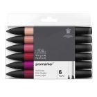 Winsor & Newton Promarker Jeu de 6 abat-jour rouges