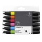 Winsor & Newton Promarker jeu de 6 teintes lumineuses