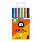Molotow ONE4ALL Marqueurs acryliques Metallic Set de 6 nuances - 2mm