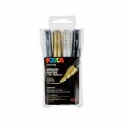 Posca PC1MC 4A 1MC - 4x ensemble de couleurs métalliques
