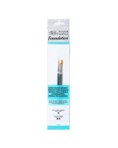 Winsor & Newton Foundation Jeu de 3 pinceaux pour aquarelle