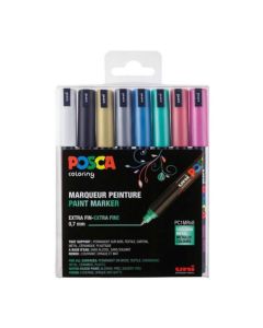 Posca PC1-MR Ensemble de marqueurs métalliques – 8 pièces