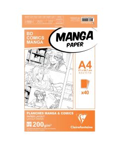 Clairefontaine A4 Papier manga - 40 feuilles - Neutre