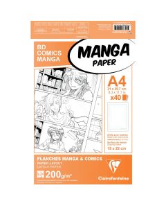 Clairefontaine A4 Papier manga - 40 feuilles - division 1 pli