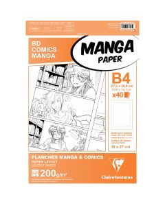 Clairefontaine B4 Papier manga - 40 feuilles - division 1 pli