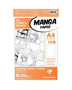 Clairefontaine A4 Papier manga - 40 feuilles - mise en page 6 plis